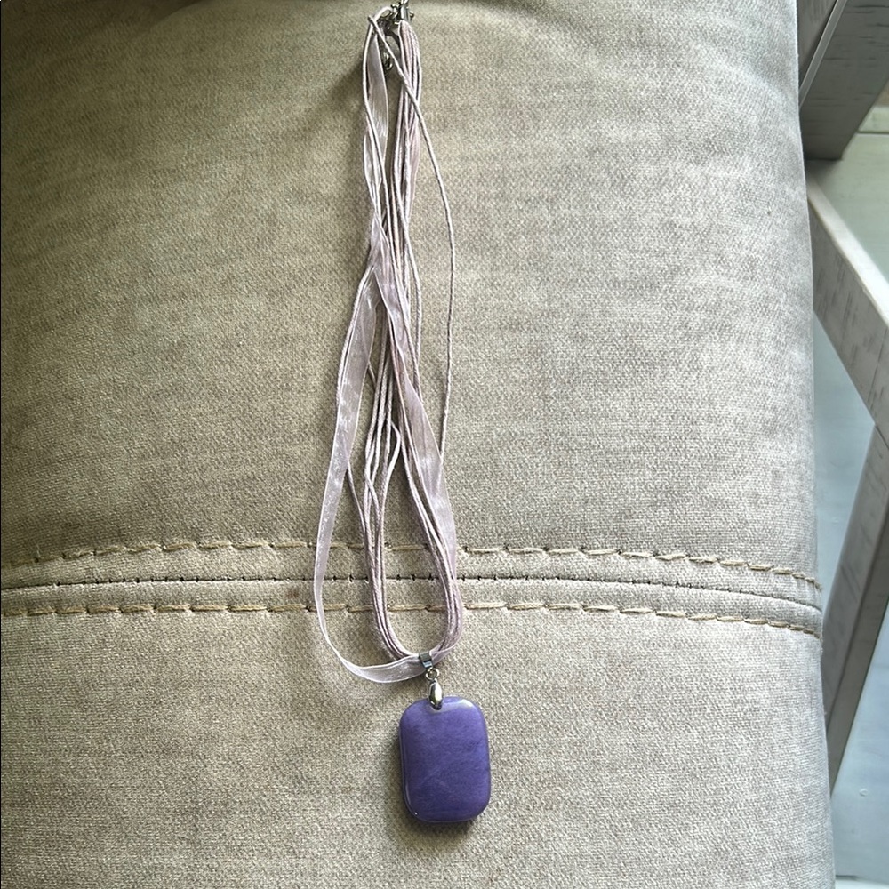 Purple Pendant Necklace